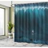 Ambesonne Alice in Wonderland Shower Curtain, White Rabbit is Talking Fictional Fantasy and Alice Themed Print, Cloth Fabric Bathroom Decor Set with Hooks, 69″ W x 70″ L, White Blue Black(Blue White)