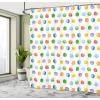 Ambesonne Animal Shower Curtain, Colorful Design Savannah Themed Cartoon Animals Image Art Forest Woodland Print, Cloth Fabric Bathroom Decor Set with Hooks, 69″ W x 84″ L, Multicolor Sky Blue(Multicolor White)