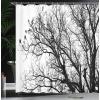 Ambesonne Animal Shower Curtain, Colorful Design Savannah Themed Cartoon Animals Image Art Forest Woodland Print, Cloth Fabric Bathroom Decor Set with Hooks, 69″ W x 84″ L, Multicolor Sky Blue(Charcoal Grey White)