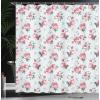 Ambesonne Animal Shower Curtain, Colorful Design Savannah Themed Cartoon Animals Image Art Forest Woodland Print, Cloth Fabric Bathroom Decor Set with Hooks, 69″ W x 84″ L, Multicolor Sky Blue(Almond Green Pale Pink)