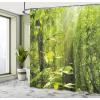 Ambesonne Animal Shower Curtain, Colorful Design Savannah Themed Cartoon Animals Image Art Forest Woodland Print, Cloth Fabric Bathroom Decor Set with Hooks, 69″ W x 84″ L, Multicolor Sky Blue(Lime Green Brown)