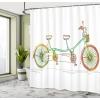 Ambesonne Animal Shower Curtain, Colorful Design Savannah Themed Cartoon Animals Image Art Forest Woodland Print, Cloth Fabric Bathroom Decor Set with Hooks, 69″ W x 84″ L, Multicolor Sky Blue(Jade Green)