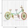 Ambesonne Animal Shower Curtain, Colorful Design Savannah Themed Cartoon Animals Image Art Forest Woodland Print, Cloth Fabric Bathroom Decor Set with Hooks, 69″ W x 84″ L, Multicolor Sky Blue(Jade Green)