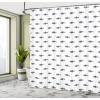 Ambesonne Animal Shower Curtain, Colorful Design Savannah Themed Cartoon Animals Image Art Forest Woodland Print, Cloth Fabric Bathroom Decor Set with Hooks, 69″ W x 84″ L, Multicolor Sky Blue(Charcoal White)