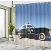 Ambesonne Animal Shower Curtain, Colorful Design Savannah Themed Cartoon Animals Image Art Forest Woodland Print, Cloth Fabric Bathroom Decor Set with Hooks, 69″ W x 84″ L, Multicolor Sky Blue(Blue Beige and Black)