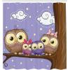 Ambesonne Animal Shower Curtain, Colorful Design Savannah Themed Cartoon Animals Image Art Forest Woodland Print, Cloth Fabric Bathroom Decor Set with Hooks, 69″ W x 84″ L, Multicolor Sky Blue(Lavender and Brown)