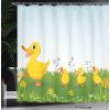 Ambesonne Animal Shower Curtain, Colorful Design Savannah Themed Cartoon Animals Image Art Forest Woodland Print, Cloth Fabric Bathroom Decor Set with Hooks, 69″ W x 84″ L, Multicolor Sky Blue(Pale Blue Mustard)