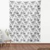 Ambesonne Bird Print Fabric by The Yard, Cartoon Pattern with Flying Pelicans, Decorative Fabric for Upholstery and Home Accents, 1 Yard, Eggshell(Black and White)