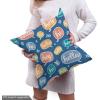 Ambesonne Bird Print Fabric by The Yard, Cartoon Pattern with Flying Pelicans, Decorative Fabric for Upholstery and Home Accents, 1 Yard, Eggshell(Blue Orange)