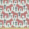Ambesonne Bird Print Fabric by The Yard, Cartoon Pattern with Flying Pelicans, Decorative Fabric for Upholstery and Home Accents, 1 Yard, Eggshell(Coral Indigo)