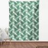 Ambesonne Bird Print Fabric by The Yard, Cartoon Pattern with Flying Pelicans, Decorative Fabric for Upholstery and Home Accents, 1 Yard, Eggshell(Forest Green)