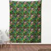 Ambesonne Bird Print Fabric by The Yard, Cartoon Pattern with Flying Pelicans, Decorative Fabric for Upholstery and Home Accents, 1 Yard, Eggshell(Green Pink)