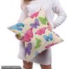 Ambesonne Bird Print Fabric by The Yard, Cartoon Pattern with Flying Pelicans, Decorative Fabric for Upholstery and Home Accents, 1 Yard, Eggshell(Magenta Purple)