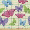 Ambesonne Bird Print Fabric by The Yard, Cartoon Pattern with Flying Pelicans, Decorative Fabric for Upholstery and Home Accents, 1 Yard, Eggshell(Magenta Purple)