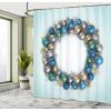 Ambesonne Cartoon Shower Curtain, Floral Fun Print with Colorful Flowers Illustration Whimsical Summer Ornament, Cloth Fabric Bathroom Decor Set with Hooks, 69″ W x 70″ L, Multicolor White(Soft Blue Multicolor)