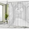 Ambesonne Cartoon Shower Curtain, Floral Fun Print with Colorful Flowers Illustration Whimsical Summer Ornament, Cloth Fabric Bathroom Decor Set with Hooks, 69″ W x 70″ L, Multicolor White(White Pale Grey)