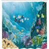 Ambesonne Cartoon Shower Curtain, Floral Fun Print with Colorful Flowers Illustration Whimsical Summer Ornament, Cloth Fabric Bathroom Decor Set with Hooks, 69″ W x 70″ L, Multicolor White(Deep Sky Blue Multicolor)