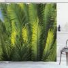 Ambesonne Cartoon Shower Curtain, Floral Fun Print with Colorful Flowers Illustration Whimsical Summer Ornament, Cloth Fabric Bathroom Decor Set with Hooks, 69″ W x 70″ L, Multicolor White(Fern Green Forest Green)
