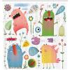 Ambesonne Cartoon Shower Curtain, Floral Fun Print with Colorful Flowers Illustration Whimsical Summer Ornament, Cloth Fabric Bathroom Decor Set with Hooks, 69″ W x 70″ L, Multicolor White(White Multicolor)