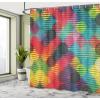 Ambesonne Cartoon Shower Curtain, Floral Fun Print with Colorful Flowers Illustration Whimsical Summer Ornament, Cloth Fabric Bathroom Decor Set with Hooks, 69″ W x 70″ L, Multicolor White(Dark Coral Multicolor)
