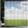 Ambesonne Cartoon Shower Curtain, Floral Fun Print with Colorful Flowers Illustration Whimsical Summer Ornament, Cloth Fabric Bathroom Decor Set with Hooks, 69″ W x 70″ L, Multicolor White(Multicolor Off White)
