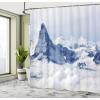 Ambesonne Cartoon Shower Curtain, Floral Fun Print with Colorful Flowers Illustration Whimsical Summer Ornament, Cloth Fabric Bathroom Decor Set with Hooks, 69″ W x 70″ L, Multicolor White(Lavender Blue White)
