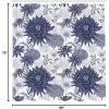 Ambesonne Cartoon Shower Curtain, Floral Fun Print with Colorful Flowers Illustration Whimsical Summer Ornament, Cloth Fabric Bathroom Decor Set with Hooks, 69″ W x 70″ L, Multicolor White(Off White Dark Indigo)