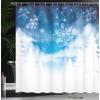 Ambesonne Cartoon Shower Curtain, Floral Fun Print with Colorful Flowers Illustration Whimsical Summer Ornament, Cloth Fabric Bathroom Decor Set with Hooks, 69″ W x 70″ L, Multicolor White(Deep Sky Blue White)