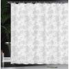 Ambesonne Cartoon Shower Curtain, Floral Fun Print with Colorful Flowers Illustration Whimsical Summer Ornament, Cloth Fabric Bathroom Decor Set with Hooks, 69″ W x 70″ L, Multicolor White(Pale Grey White)