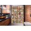 Ambesonne Cat Stall Shower Curtain, Nerd Book Lover Kitty Sleeping Over Bookshelf Library Academics Feline Boho Design, Fabric Bathroom Decor Set with Hooks, 54″ W x 78″ L, Ecru Camel White