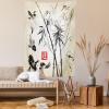 Ambesonne Cat Tapestry, Cartoon Cat in Various Poses Sleepy Lying Dreaming Expression Comic, Wall Hanging for Bedroom Living Room Dorm Decor, 40″ X 60″, Turquoise Apricot(White Black)