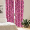 Ambesonne Dessert Window Curtains, Spiral Candies Lollipop Ice Cream Bakery Cupcakes Birthday Cartoon, Lightweight Decor 2-Panel Set with Rod Pocket, Pair of – 28″ x 95″, Magenta and Multicolor(Magenta and Multicolor)
