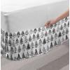 Ambesonne Strawberry Bed Skirt, Continuous Cartoon Style Simplistic Summer Time Strawberries Art, Elastic Bedskirt Dust Ruffle Wrap Around for Bedding Decor, Full, Rose Dark Pink and Green(Charcoal Grey White)