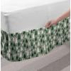 Ambesonne Strawberry Bed Skirt, Continuous Cartoon Style Simplistic Summer Time Strawberries Art, Elastic Bedskirt Dust Ruffle Wrap Around for Bedding Decor, Full, Rose Dark Pink and Green(Reseda Green Green)