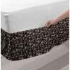 Ambesonne Strawberry Bed Skirt, Continuous Cartoon Style Simplistic Summer Time Strawberries Art, Elastic Bedskirt Dust Ruffle Wrap Around for Bedding Decor, Full, Rose Dark Pink and Green(Charcoal Grey Tan)