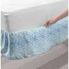 Ambesonne Strawberry Bed Skirt, Continuous Cartoon Style Simplistic Summer Time Strawberries Art, Elastic Bedskirt Dust Ruffle Wrap Around for Bedding Decor, Full, Rose Dark Pink and Green(Dark Turquoise White)