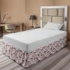 Ambesonne Strawberry Bed Skirt, Continuous Cartoon Style Simplistic Summer Time Strawberries Art, Elastic Bedskirt Dust Ruffle Wrap Around for Bedding Decor, Full, Rose Dark Pink and Green(White Blush Black)