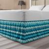 Ambesonne Strawberry Bed Skirt, Continuous Cartoon Style Simplistic Summer Time Strawberries Art, Elastic Bedskirt Dust Ruffle Wrap Around for Bedding Decor, Full, Rose Dark Pink and Green(Turquoise Teal Blue)