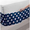Ambesonne Strawberry Bed Skirt, Continuous Cartoon Style Simplistic Summer Time Strawberries Art, Elastic Bedskirt Dust Ruffle Wrap Around for Bedding Decor, Full, Rose Dark Pink and Green(Night Blue Red White)