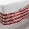 Ambesonne Strawberry Bed Skirt, Continuous Cartoon Style Simplistic Summer Time Strawberries Art, Elastic Bedskirt Dust Ruffle Wrap Around for Bedding Decor, Full, Rose Dark Pink and Green(Red White)