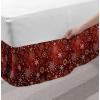 Ambesonne Strawberry Bed Skirt, Continuous Cartoon Style Simplistic Summer Time Strawberries Art, Elastic Bedskirt Dust Ruffle Wrap Around for Bedding Decor, Full, Rose Dark Pink and Green(Vermilion Yellow White)