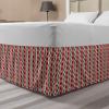 Ambesonne Strawberry Bed Skirt, Continuous Cartoon Style Simplistic Summer Time Strawberries Art, Elastic Bedskirt Dust Ruffle Wrap Around for Bedding Decor, Full, Rose Dark Pink and Green(Ruby Fern Green)