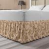 Ambesonne Strawberry Bed Skirt, Continuous Cartoon Style Simplistic Summer Time Strawberries Art, Elastic Bedskirt Dust Ruffle Wrap Around for Bedding Decor, Full, Rose Dark Pink and Green(Tan Brown)