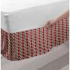 Ambesonne Strawberry Bed Skirt, Continuous Cartoon Style Simplistic Summer Time Strawberries Art, Elastic Bedskirt Dust Ruffle Wrap Around for Bedding Decor, Full, Rose Dark Pink and Green(Ruby Fern Green)