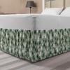 Ambesonne Strawberry Bed Skirt, Continuous Cartoon Style Simplistic Summer Time Strawberries Art, Elastic Bedskirt Dust Ruffle Wrap Around for Bedding Decor, Full, Rose Dark Pink and Green(Reseda Green Green)