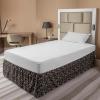 Ambesonne Strawberry Bed Skirt, Continuous Cartoon Style Simplistic Summer Time Strawberries Art, Elastic Bedskirt Dust Ruffle Wrap Around for Bedding Decor, Full, Rose Dark Pink and Green(Charcoal Grey Tan)