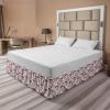 Ambesonne Strawberry Bed Skirt, Continuous Cartoon Style Simplistic Summer Time Strawberries Art, Elastic Bedskirt Dust Ruffle Wrap Around for Bedding Decor, Full, Rose Dark Pink and Green(White Blush Black)