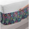Ambesonne Strawberry Bed Skirt, Continuous Cartoon Style Simplistic Summer Time Strawberries Art, Elastic Bedskirt Dust Ruffle Wrap Around for Bedding Decor, Full, Rose Dark Pink and Green(Pink Blue)
