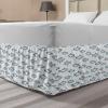 Ambesonne Strawberry Bed Skirt, Continuous Cartoon Style Simplistic Summer Time Strawberries Art, Elastic Bedskirt Dust Ruffle Wrap Around for Bedding Decor, Full, Rose Dark Pink and Green(Slate Blue White)