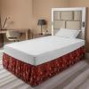 Ambesonne Strawberry Bed Skirt, Continuous Cartoon Style Simplistic Summer Time Strawberries Art, Elastic Bedskirt Dust Ruffle Wrap Around for Bedding Decor, Full, Rose Dark Pink and Green(Vermilion Yellow White)